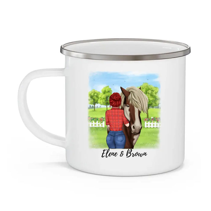 Best Horse Mom Ever - Personalized Campfire Mug For Mom, Horse Lovers