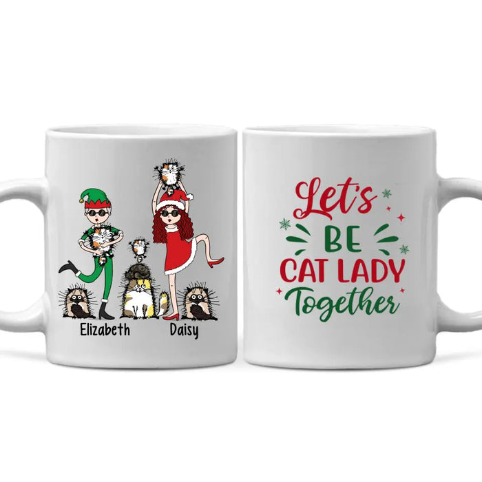 Personalized Mug, Christmas Crazy Cat Ladies, Christmas Gift For Cat Lovers