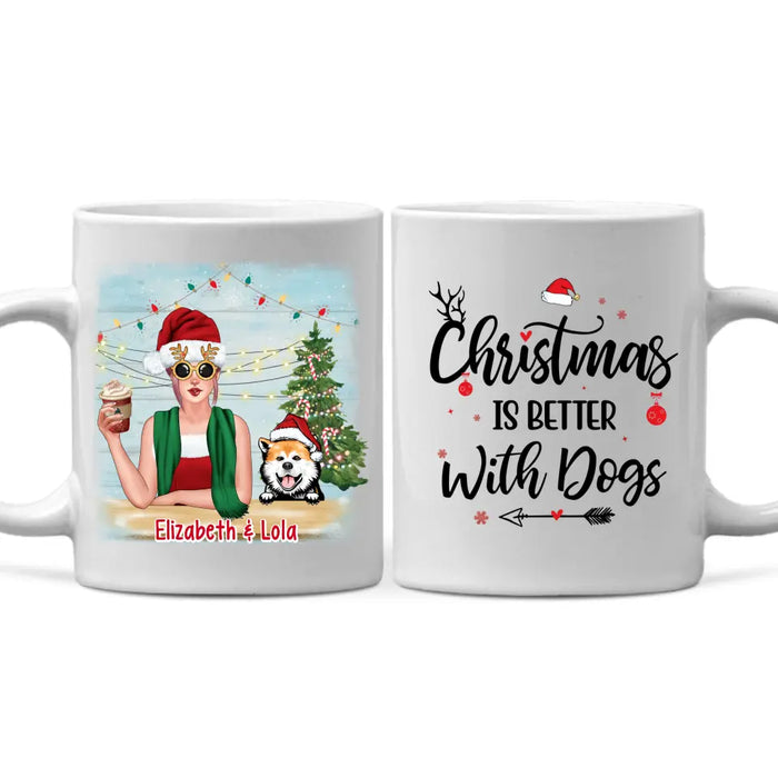 Personalized Mug, Christmas Is Better With Dogs , Christmas Gift For Dog Lovers