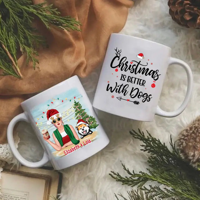 Personalized Mug, Christmas Is Better With Dogs , Christmas Gift For Dog Lovers