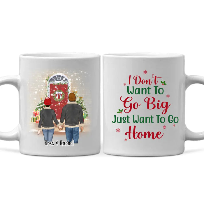 Personalized Mug, All Hearts Come Home For Christmas, Couple Holding Hands, Christmas Gift For Couples