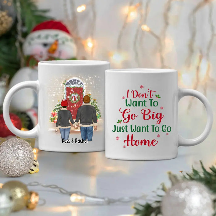 Personalized Mug, All Hearts Come Home For Christmas, Couple Holding Hands, Christmas Gift For Couples