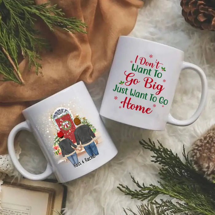 Personalized Mug, All Hearts Come Home For Christmas, Couple Holding Hands, Christmas Gift For Couples