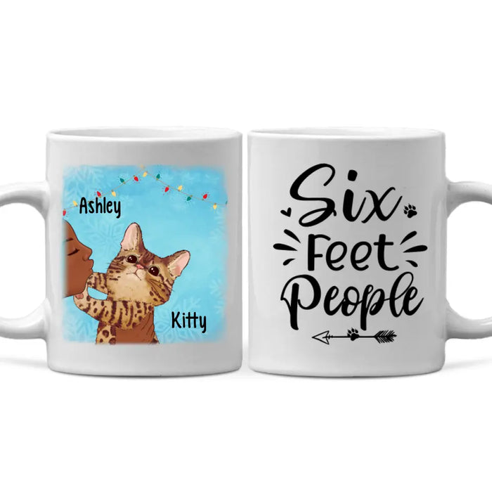 Personalized Mug, Cat No Kisses, Christmas Gift for Cat Lovers