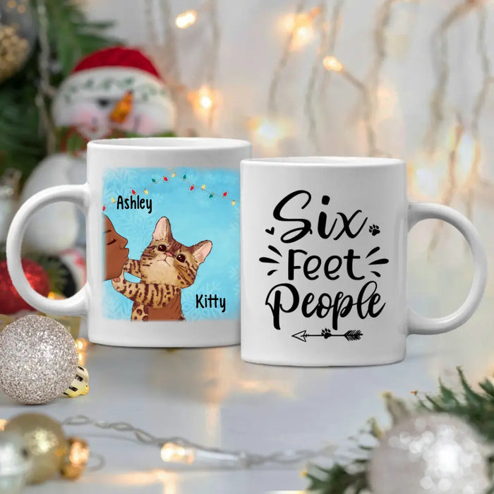 Personalized Mug, Cat No Kisses, Christmas Gift for Cat Lovers