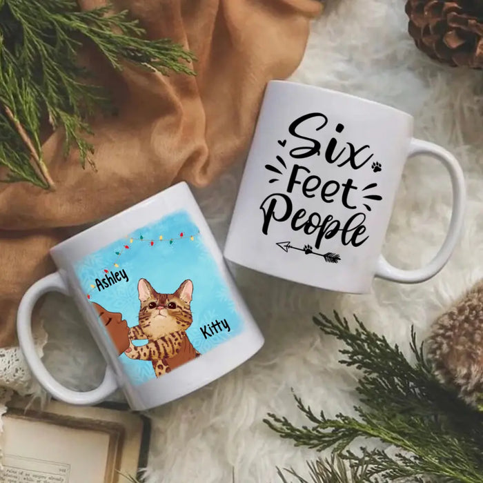 Personalized Mug, Cat No Kisses, Christmas Gift for Cat Lovers