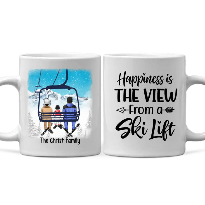 Personalized Mug, Ski Lift Family, Gift For Winter And Ski Lift Lovers