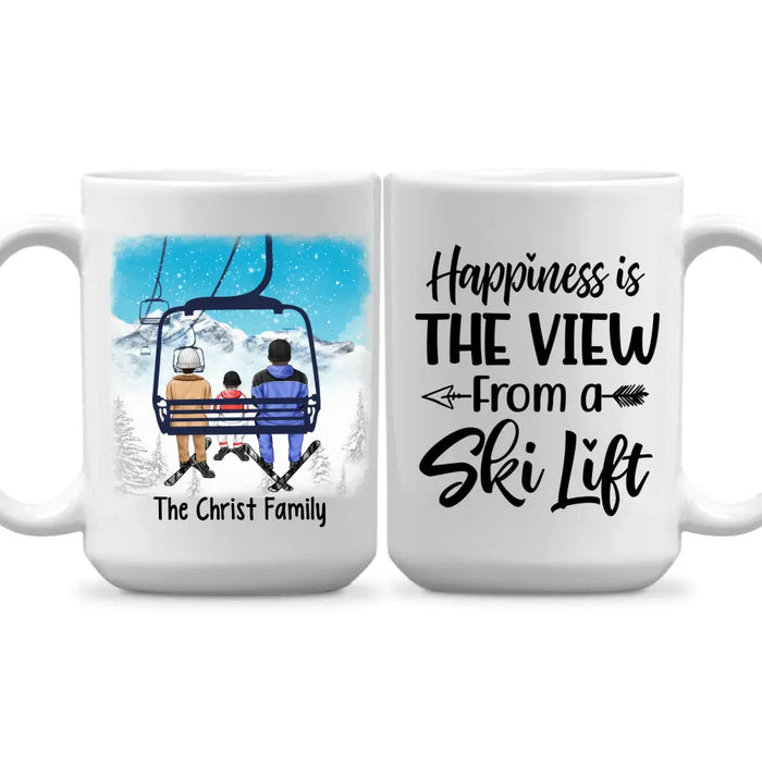 Personalized Mug, Ski Lift Family, Gift For Winter And Ski Lift Lovers