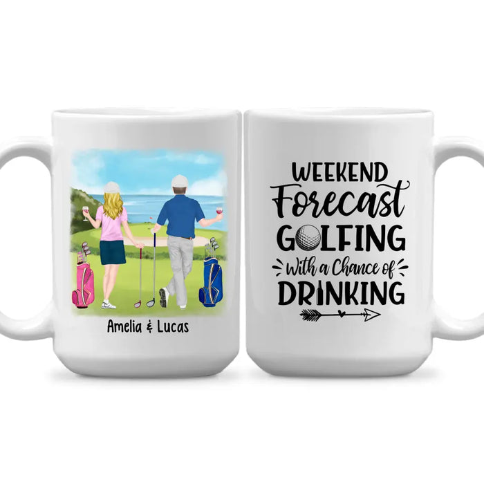 Personalized Mug, Golf Drinking Partners - Couple And Friends Gift, Gift For Golfers