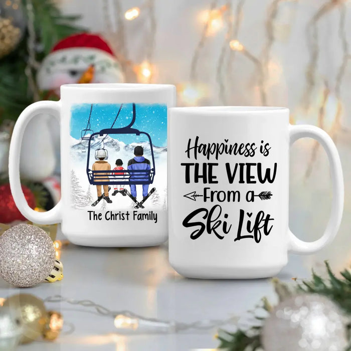 Personalized Mug, Ski Lift Family, Gift For Winter And Ski Lift Lovers