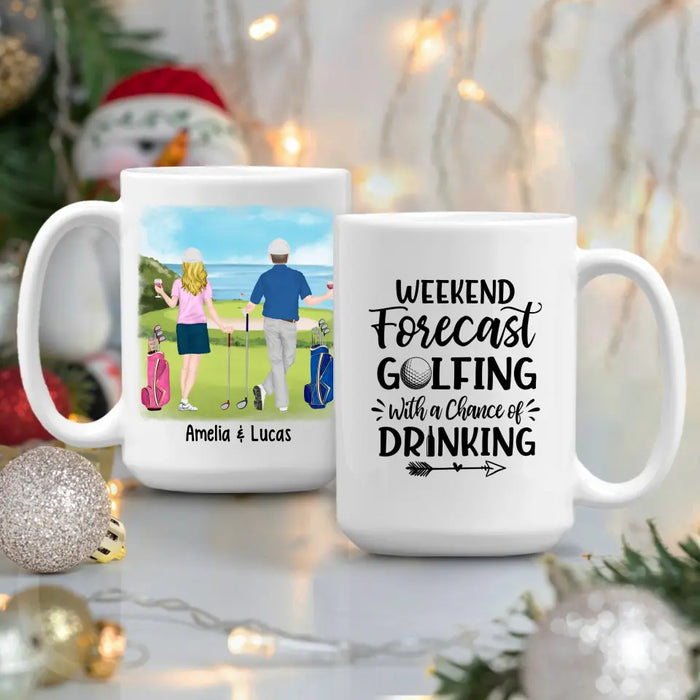 Personalized Mug, Golf Drinking Partners - Couple And Friends Gift, Gift For Golfers