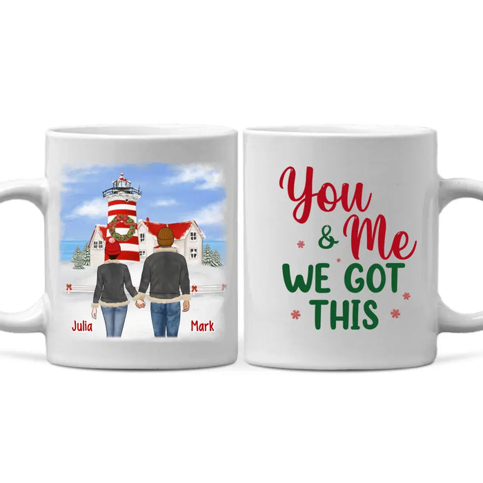 Personalized Mug, Christmas Is Wherever With You, Christmas Gift For Husband, Wife, Couple