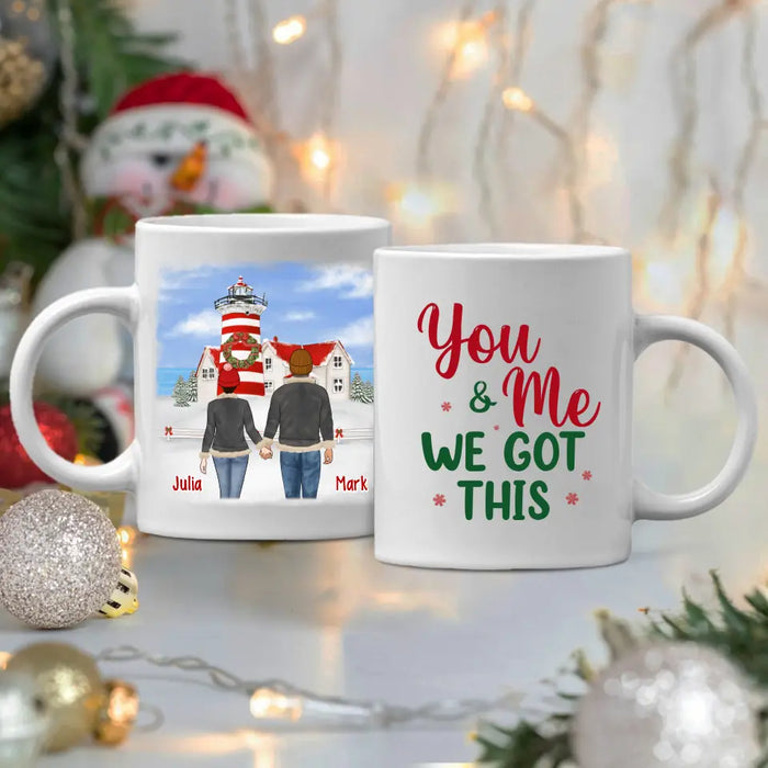 Personalized Mug, Christmas Is Wherever With You, Christmas Gift For Husband, Wife, Couple