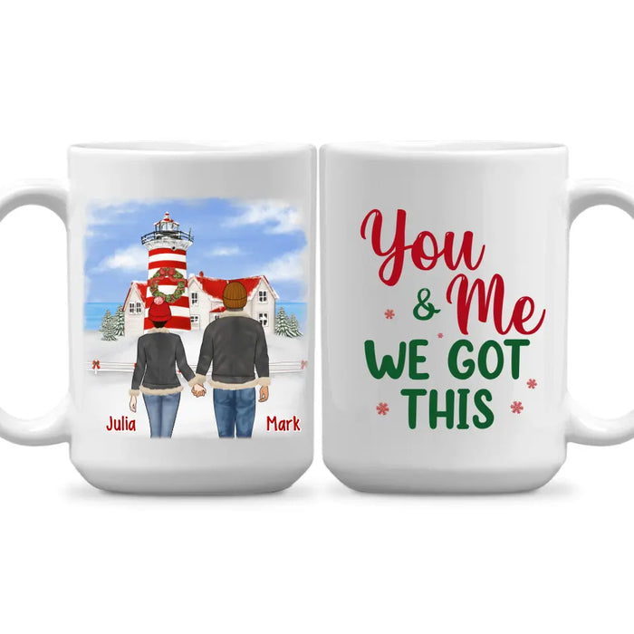 Personalized Mug, Christmas Is Wherever With You, Christmas Gift For Husband, Wife, Couple