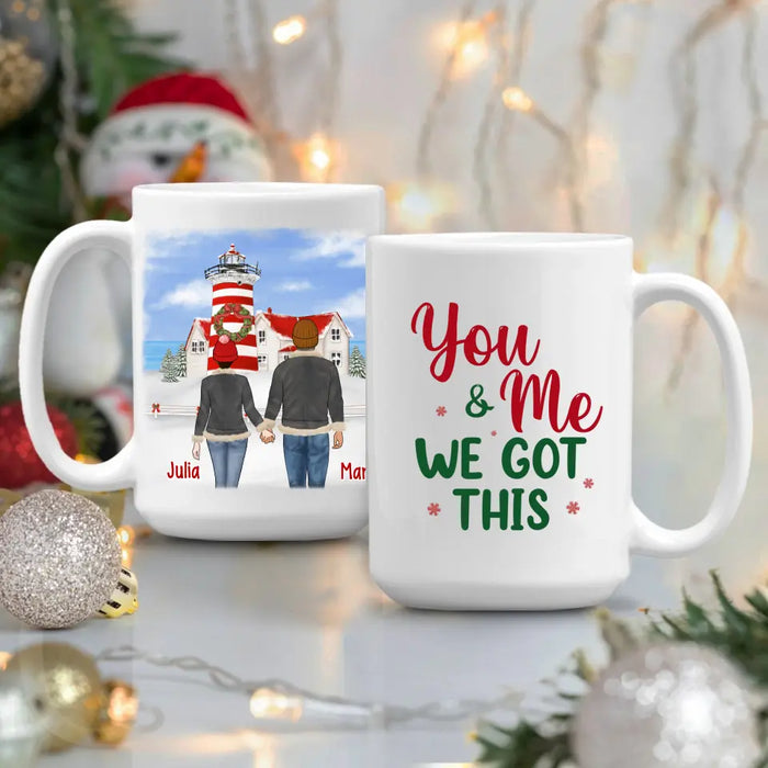 Personalized Mug, Christmas Is Wherever With You, Christmas Gift For Husband, Wife, Couple