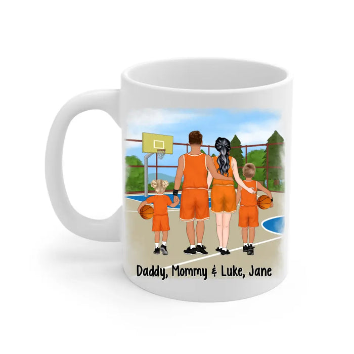 Personalized Mug, Gift For Family And Friends, Basketball Lovers, Basketball Family, This Family Loves Basketball