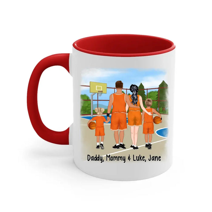 Personalized Mug, Gift For Family And Friends, Basketball Lovers, Basketball Family, This Family Loves Basketball