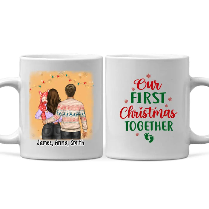 Personalized Mug, Baby First Christmas - Our First Christmas Together, Christmas Gift For Family