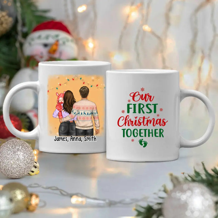 Personalized Mug, Baby First Christmas - Our First Christmas Together, Christmas Gift For Family