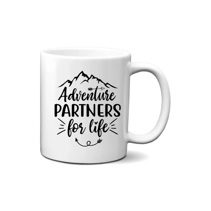 Personalized Mug, Up To 5 Girls, Gift For Sisters, Friends, Adventure Partners For Life