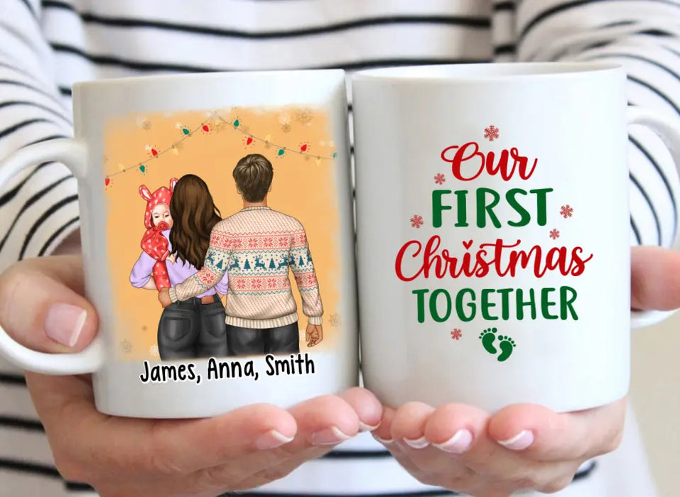 Personalized Mug, Baby First Christmas - Our First Christmas Together, Christmas Gift For Family