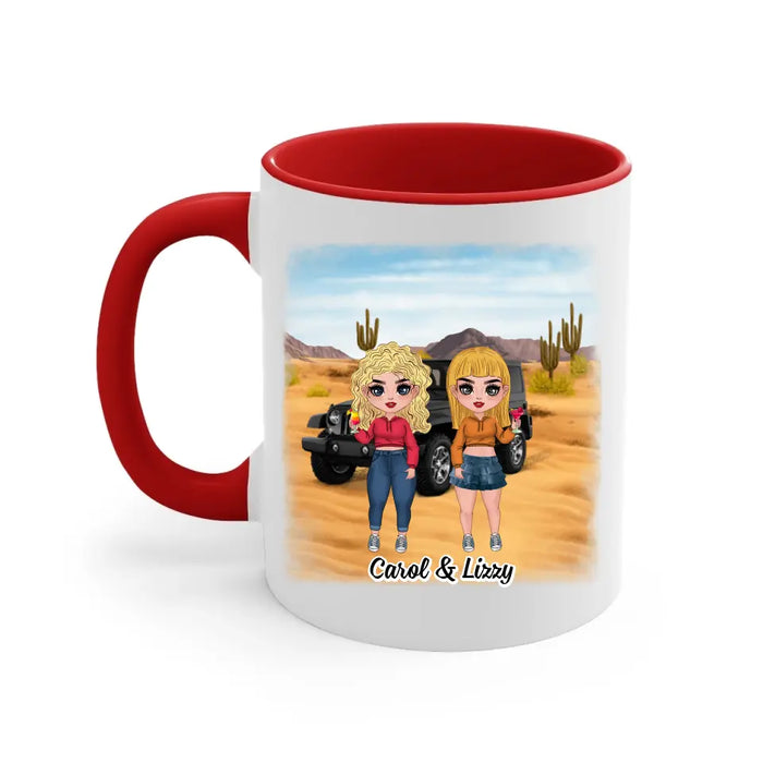 Personalized Mug, Up To 5 Girls, Gift For Sisters, Friends, Adventure Partners For Life