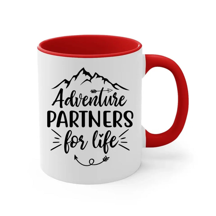 Personalized Mug, Up To 5 Girls, Gift For Sisters, Friends, Adventure Partners For Life