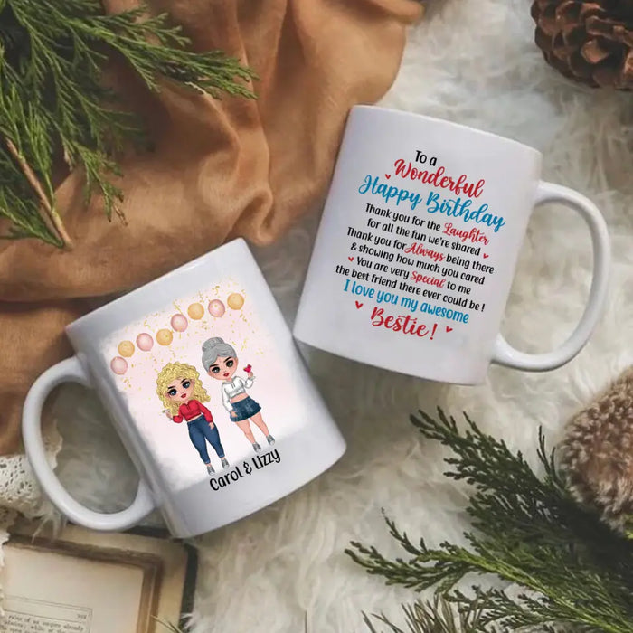 Personalized Mug, Happy Birthday To My Bestie, Birthday Gift For Bestie, Sister, Friend