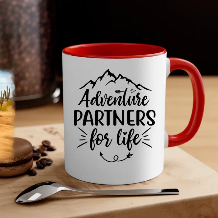 Personalized Mug, Up To 5 Girls, Gift For Sisters, Friends, Adventure Partners For Life