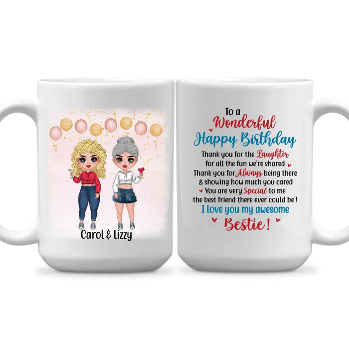 Personalized Mug, Happy Birthday To My Bestie, Birthday Gift For Bestie, Sister, Friend