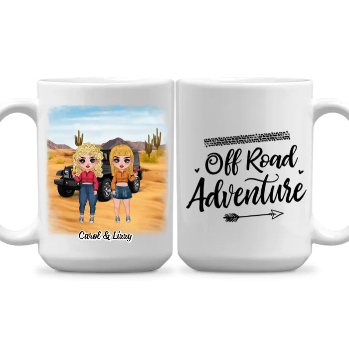 Personalized Mug, Up To 5 Girls, Gift For Sisters, Friends, Adventure Partners For Life