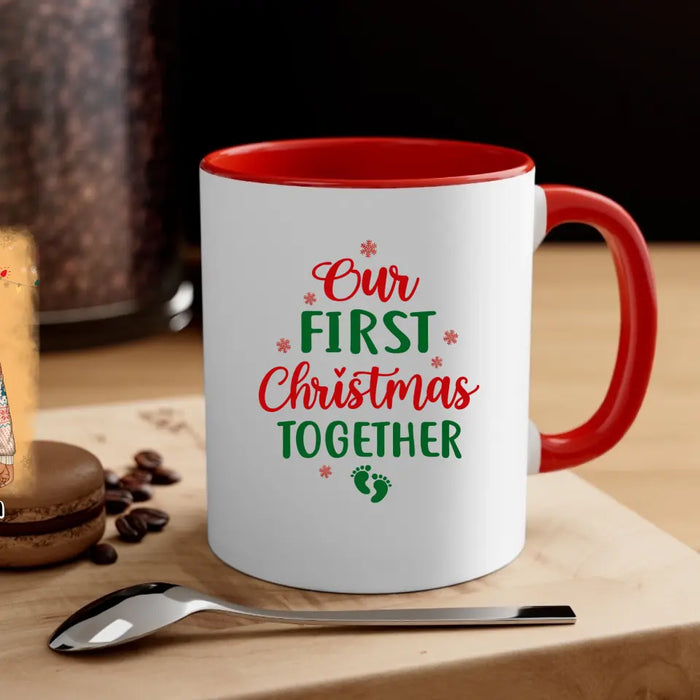 Personalized Mug, Baby First Christmas - Our First Christmas Together, Christmas Gift For Family