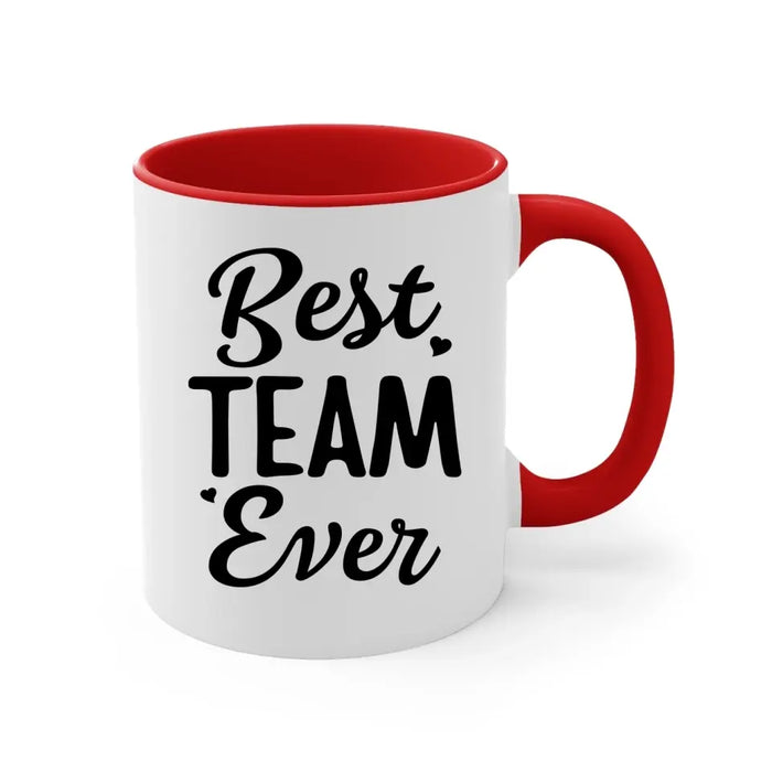 Personalized Mug, Up To 3 Women, Gift For Sisters, Friends, Colleagues, Best Team Ever, Chibi Coworkers At Cocktail Bar