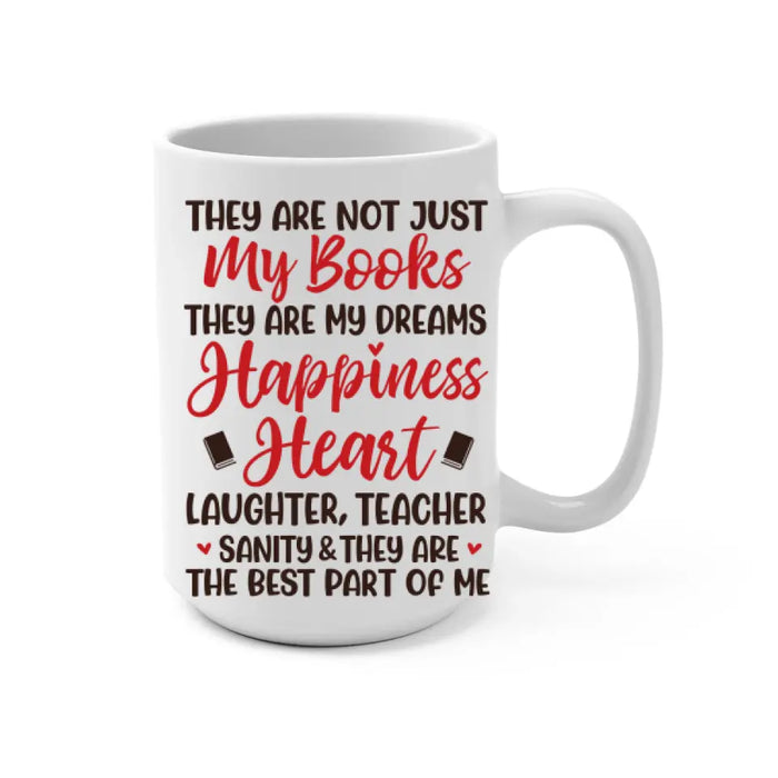 Personalized Mug, Gift For Book Lovers, Chibi Drinking With Books, Reading Forces You To Be Quiet