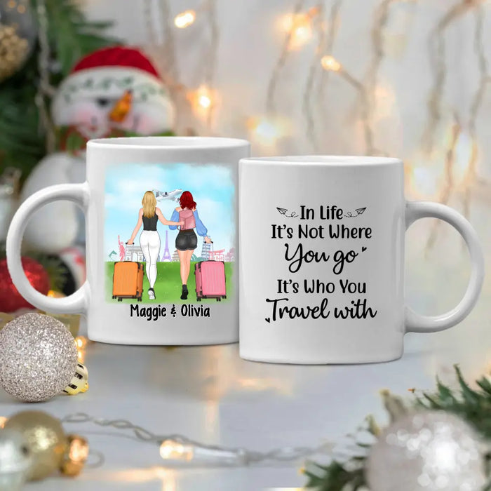 Traveling Girls - Personalized Mug For Friends, For Sister, Travel