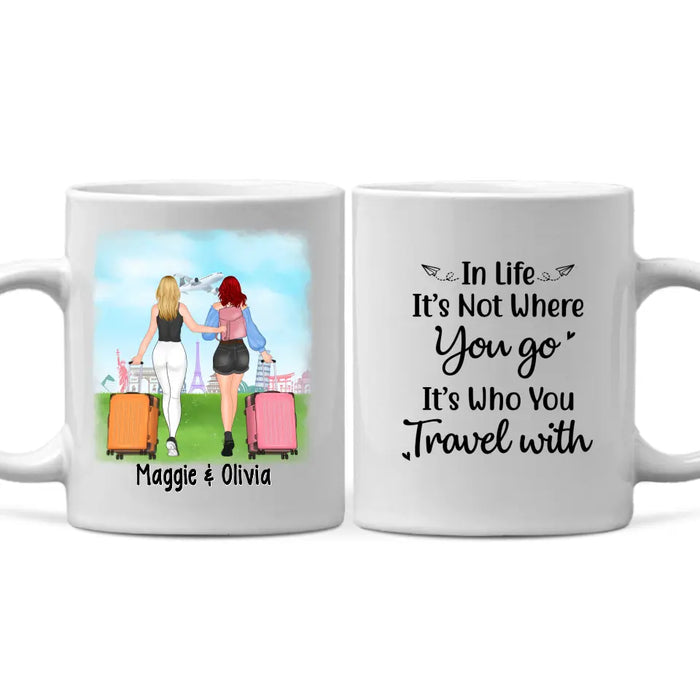 Traveling Girls - Personalized Mug For Friends, For Sister, Travel