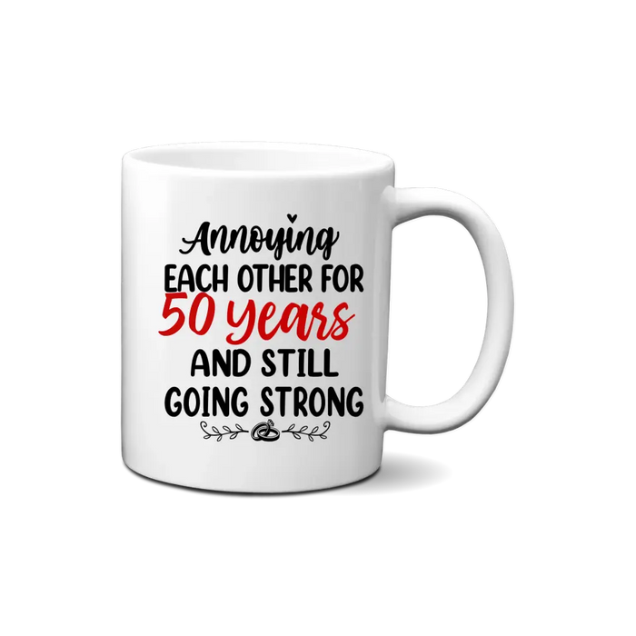 Older Couple Annoying Each Other For - Personalized Mug For Him, For Her, Anniversary