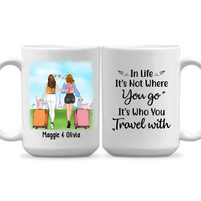 Traveling Girls - Personalized Mug For Friends, For Sister, Travel