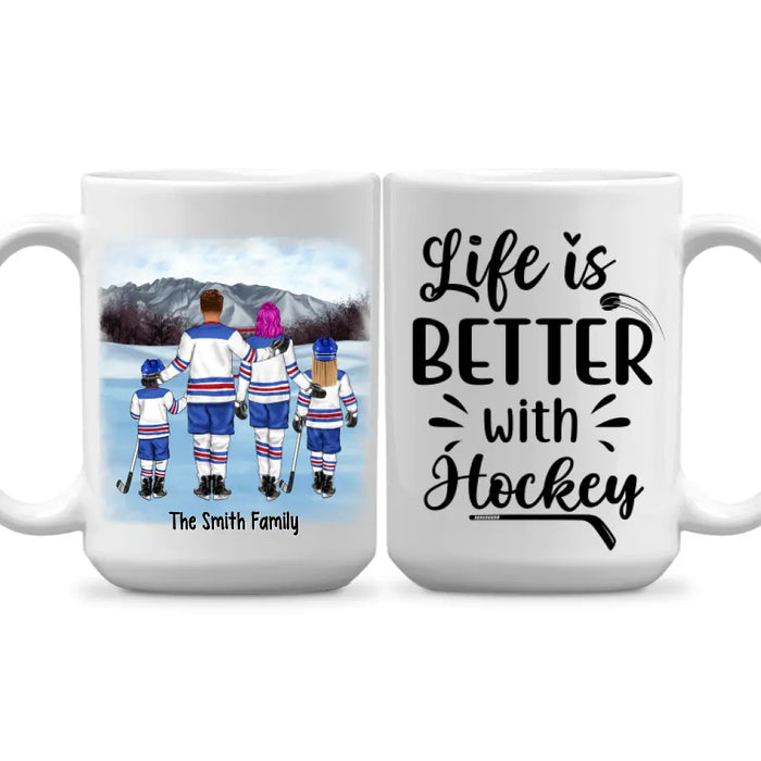 Life is Better with Ice Hockey - Personalized Mug For the Family, Ice Hockey