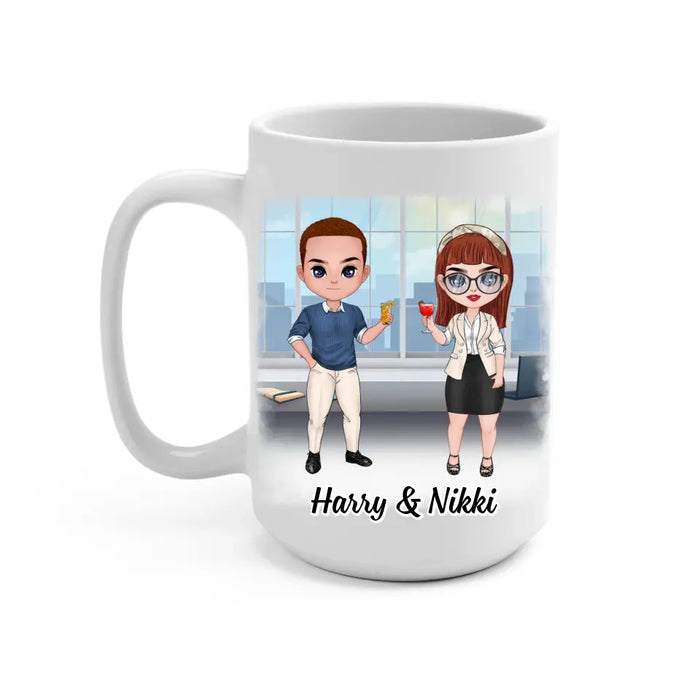 Up To 4 People Work Made Us Colleagues - Personalized Mug For Coworkers