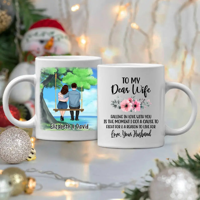 To My Wife Falling In Love With You - Personalized Mug For Couples, For Her