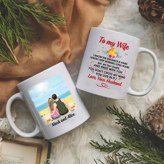 To My Wife You Live In My Mind - Personalized Mug For Couples, For Her