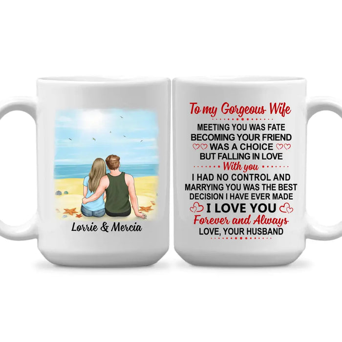 To My Wife Love You Forever And Always - Personalized Mug For Couples, Her