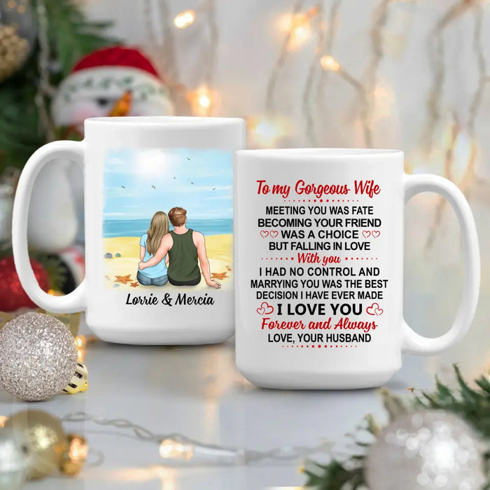 To My Wife Love You Forever And Always - Personalized Mug For Couples, Her