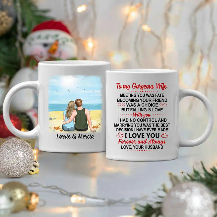 To My Wife Love You Forever And Always - Personalized Mug For Couples, Her