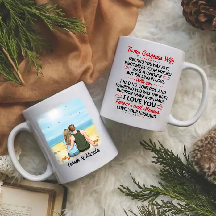 To My Wife Love You Forever And Always - Personalized Mug For Couples, Her