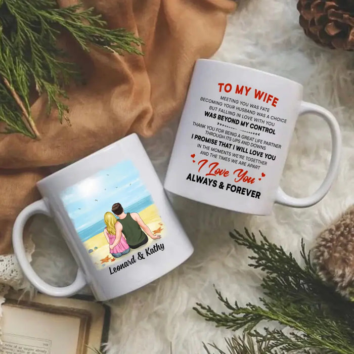 To My Wife Thank You For Being A Great Life Partner - Personalized Mug For Couples, Her