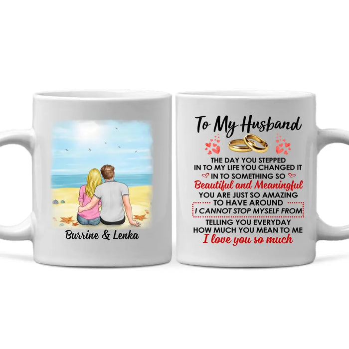 To My Husband How Much You Mean To Me - Personalized Mug For Couples, Him