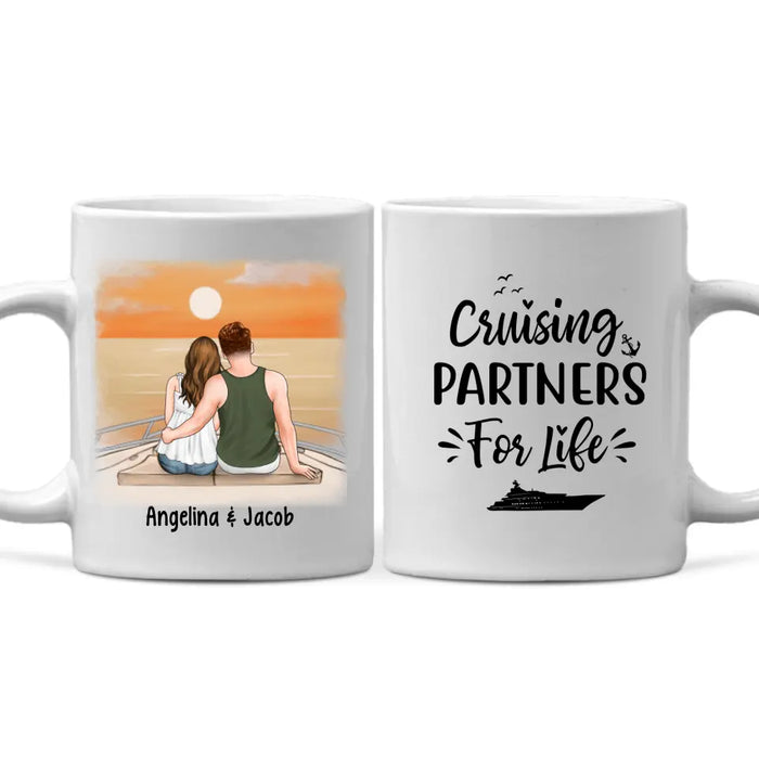 Cruising Partners For Life - Personalized Mug For Couples, For Her, For Him, Cruise Lovers