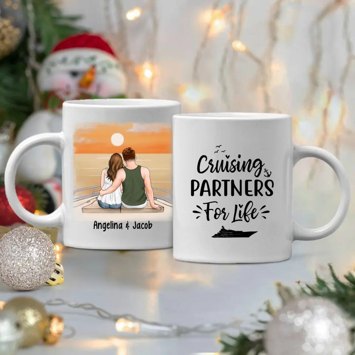 Cruising Partners For Life - Personalized Mug For Couples, For Her, For Him, Cruise Lovers